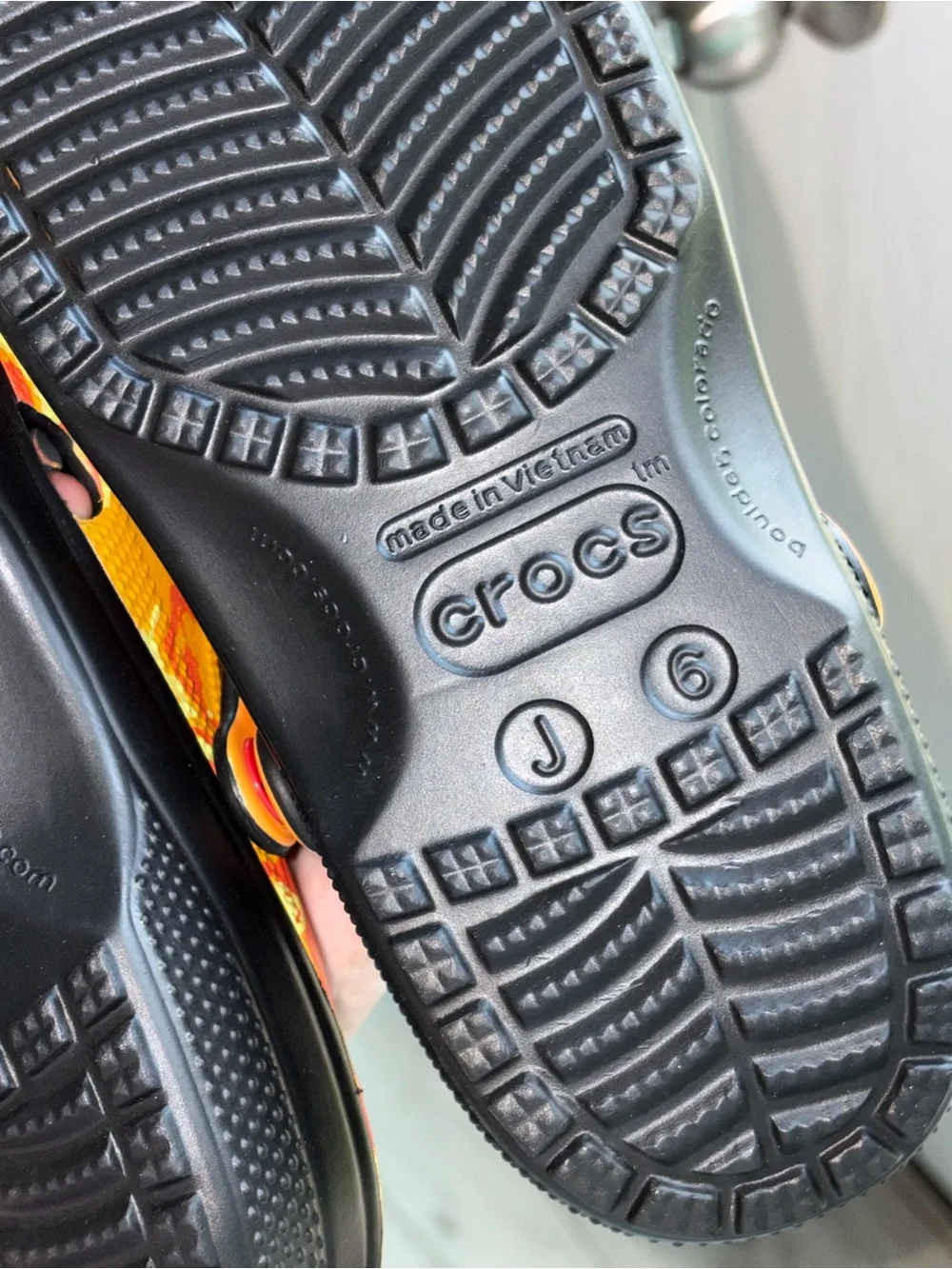 CROCS Kids' Orange & Yellow Charizard Lightning Slip-On Clogs